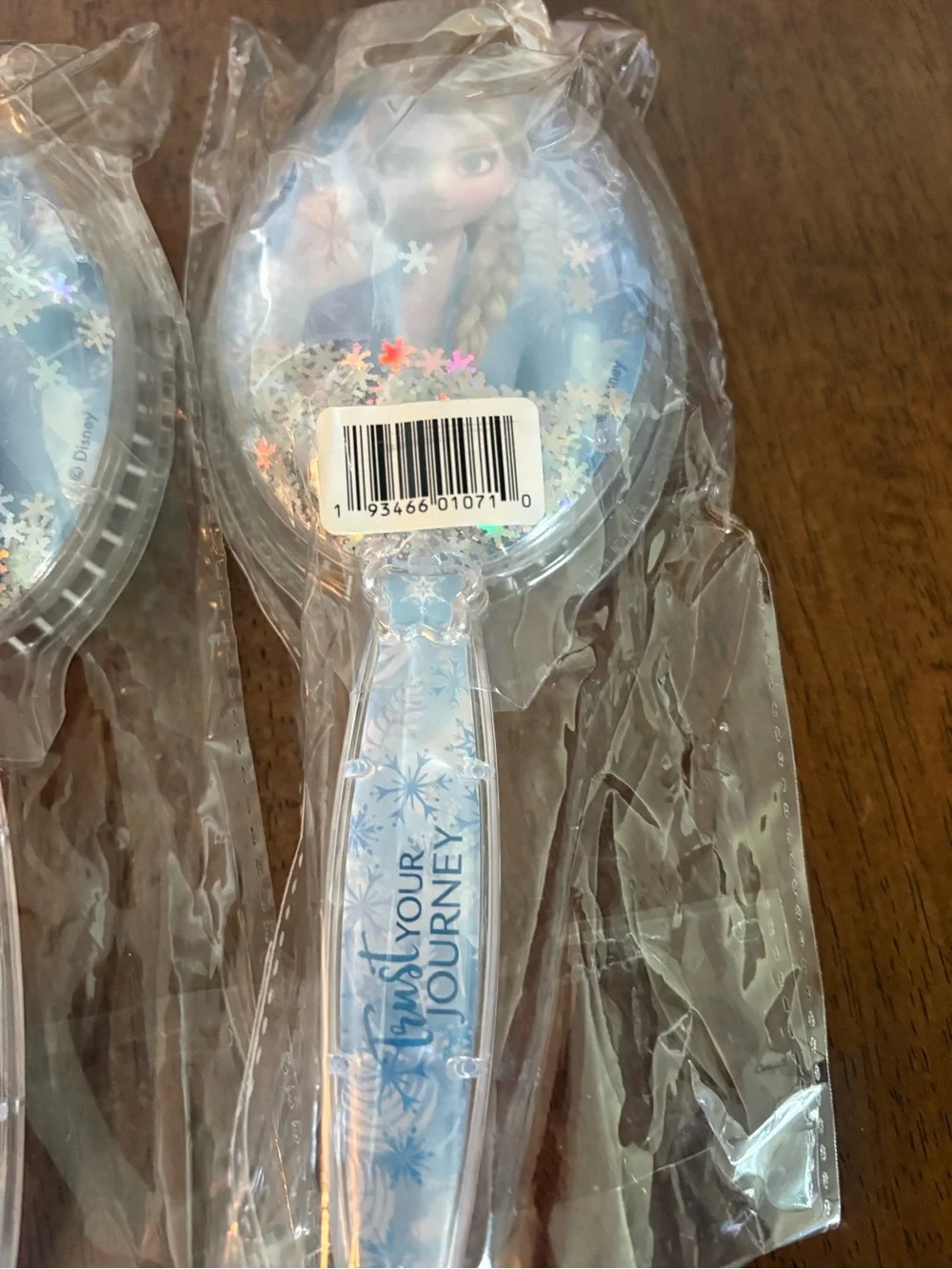4x Disney Elsa Sparkle Snowflake Hairbrush - Light Blue NWT Birthday Party Gift